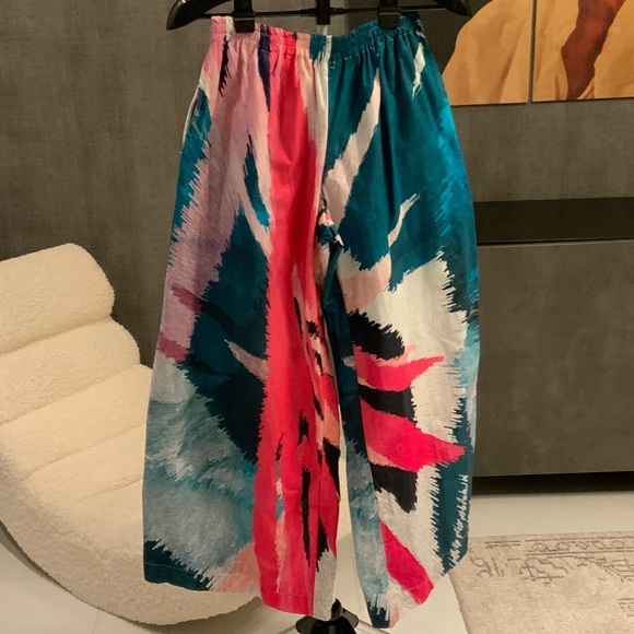 Uniwax Pants - Uniwax Vibrant Abstract Patterned Palazzo Pants M